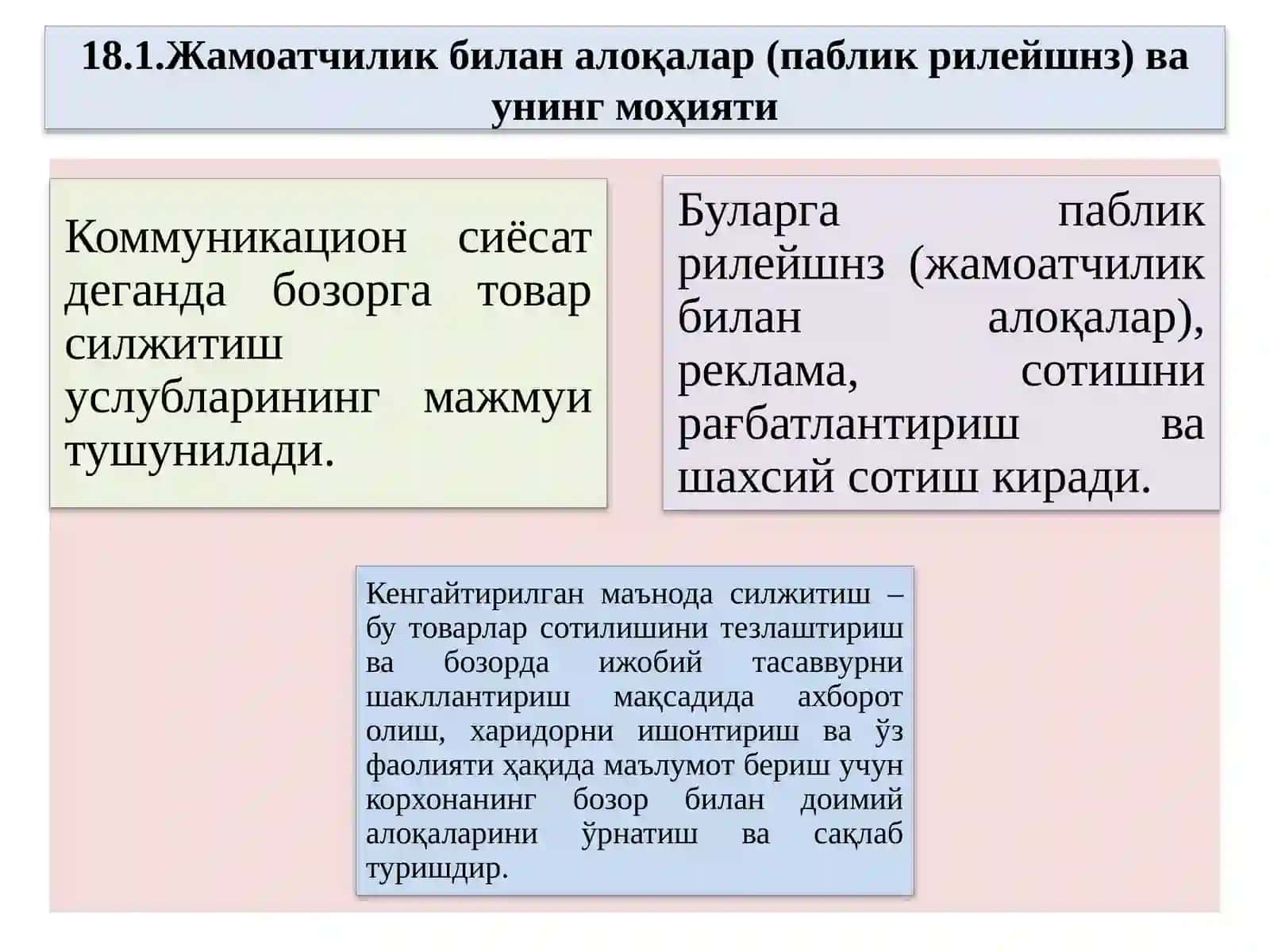 18-МАВЗУ. МАРКЕТИНГДА КОММУНИКАЦИОН СИЁСАТ 2