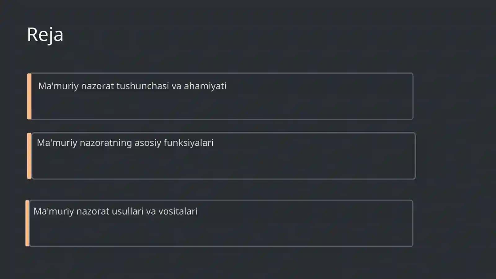 Ma'muriy nazorat 2