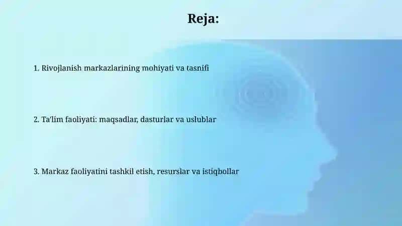 Rivojlanish markazlarining ta'rifi va tasnifi 2