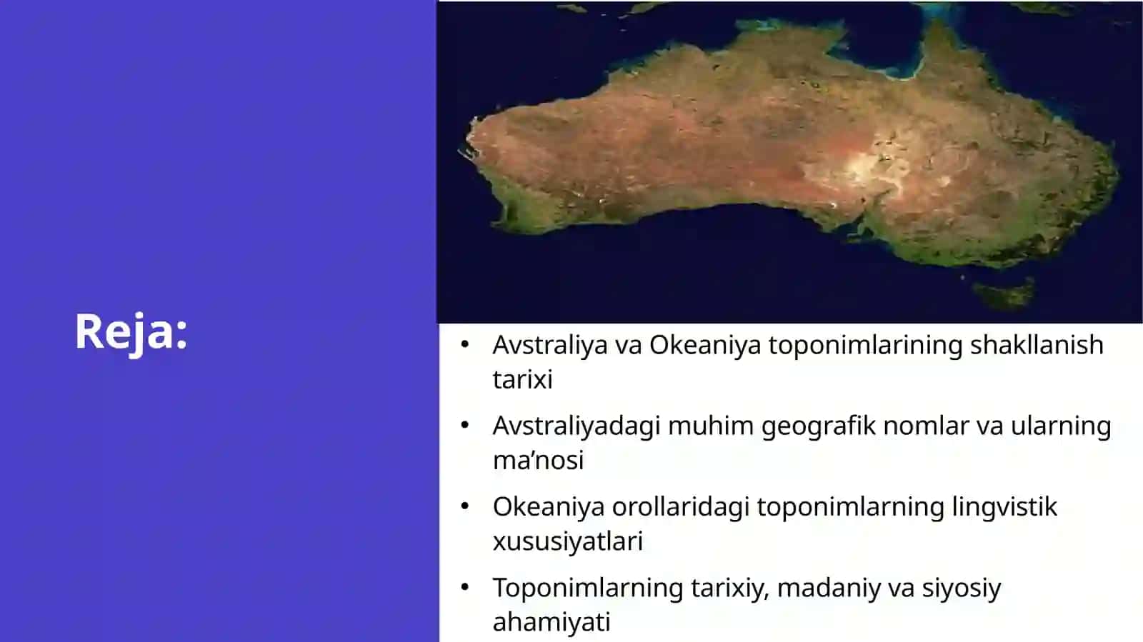 Avstraliya va Okeaniya toponimlari 2