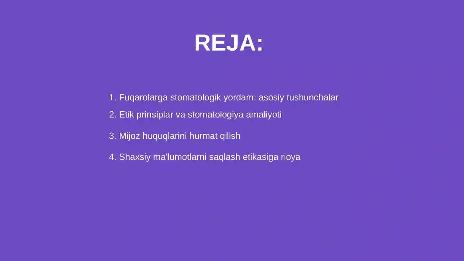 Stomatologik yordamni etik jihatlari 2