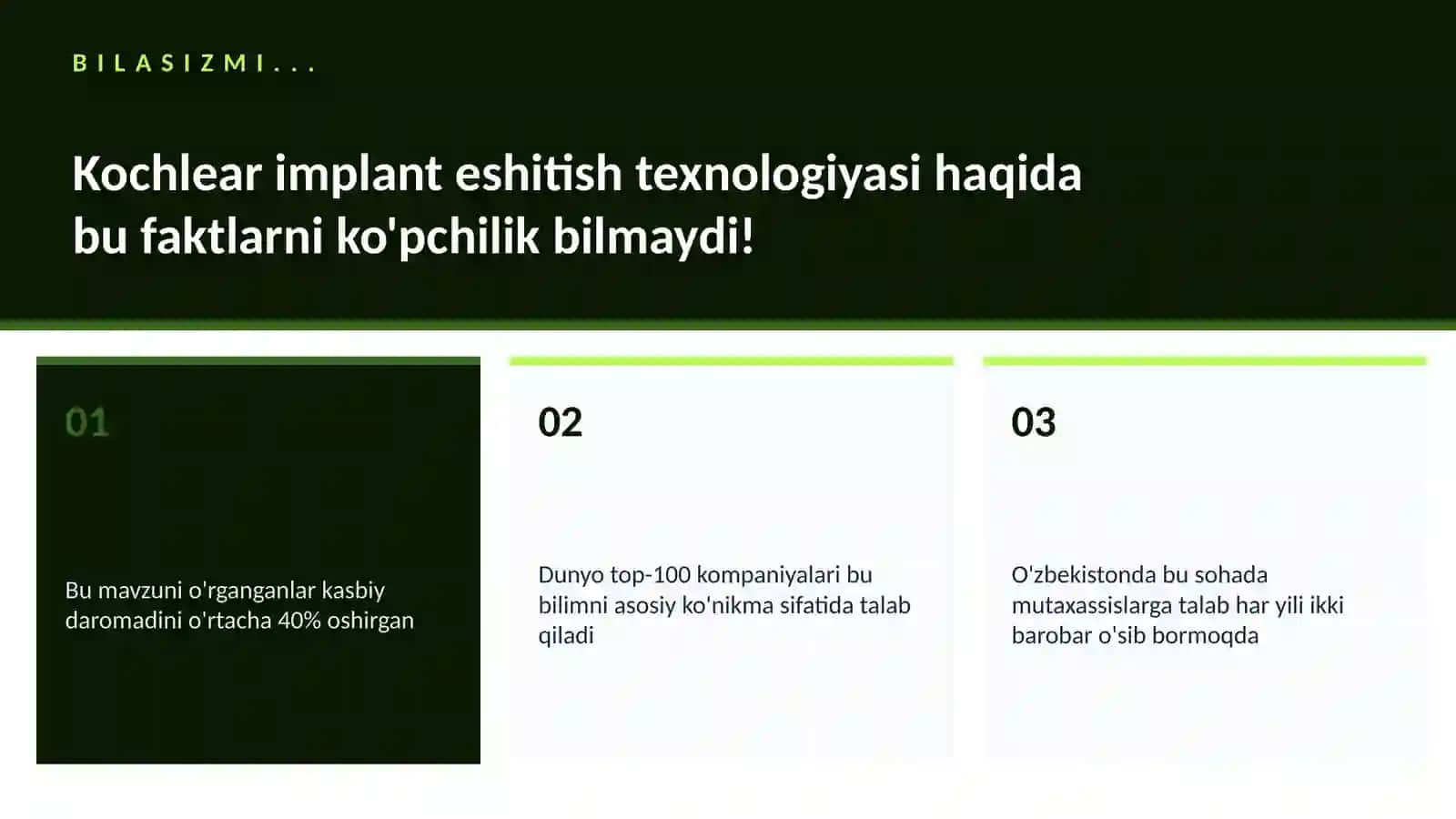 Kochlear implant eshitish texnologiyasi 2