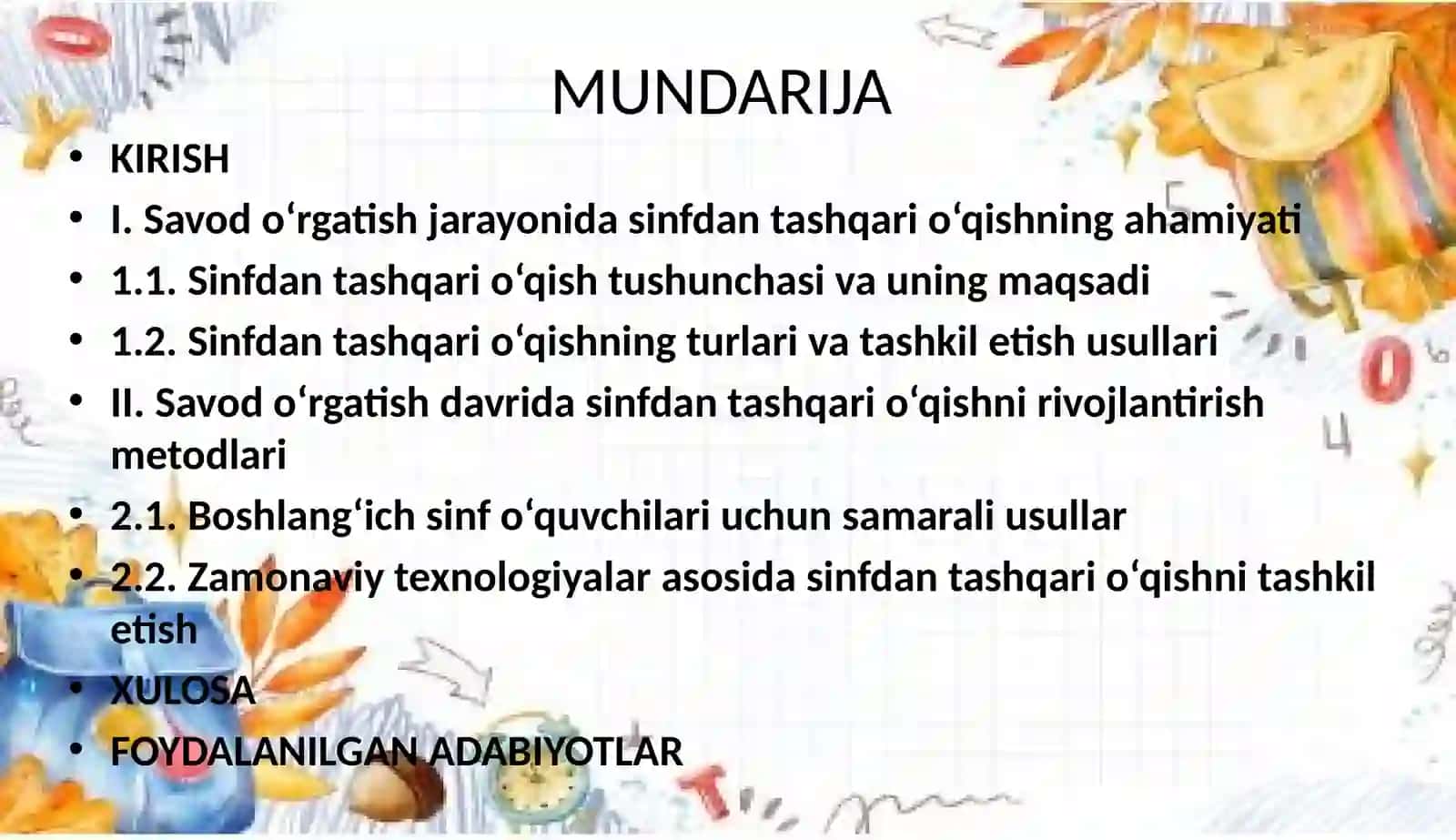 Savodo‘rgatishdavridasinfdantashqario‘qishnitashkiletish 2