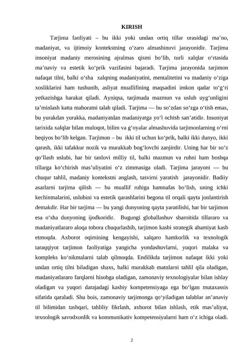 ILMIY TEXNIK TARJIMONGA QO‘YILADIGAN TALABLAR 2