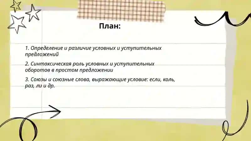 Тема № 17. Выражение условных и уступительных предложений в простом и сложном предложениях 2
