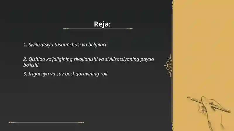 Sivilizatsiyalarning vujudga kelishi 2
