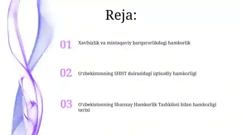 Oʻzbekistonning SHHT doirasidagi iqtisodiy hamkorligi 2