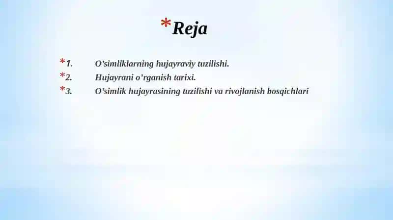 O‘simlikhujayrasining tuzilishi va rivojlanishi bosqichlari 2