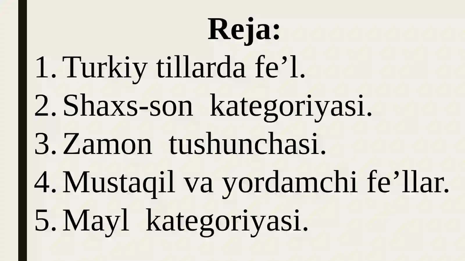 Turkiy tillarda fe’l soʻz turkumi 2
