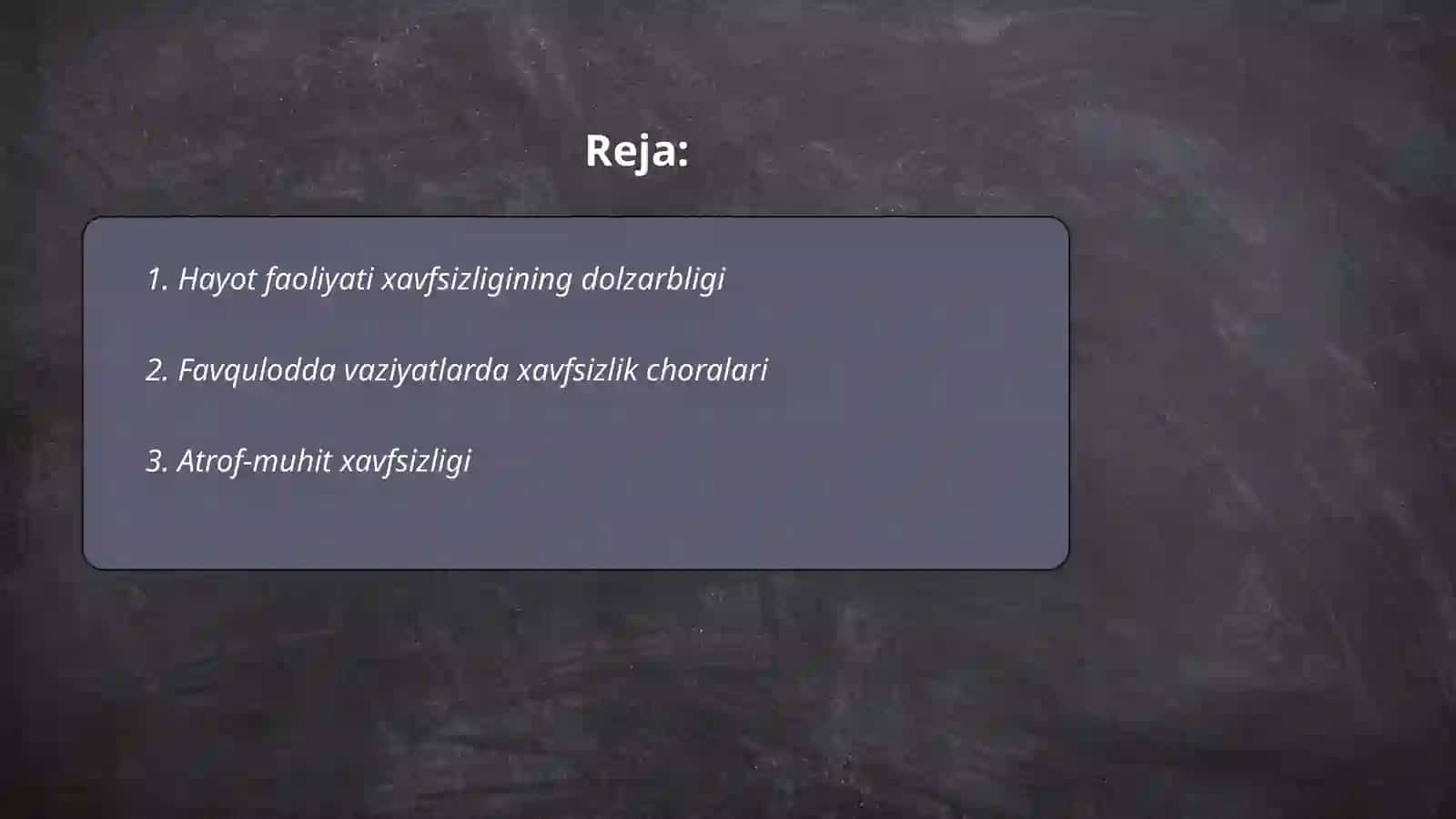 Hayot faoliyati xavfsizligi fanining bugungi kundagi ahamiyati 2
