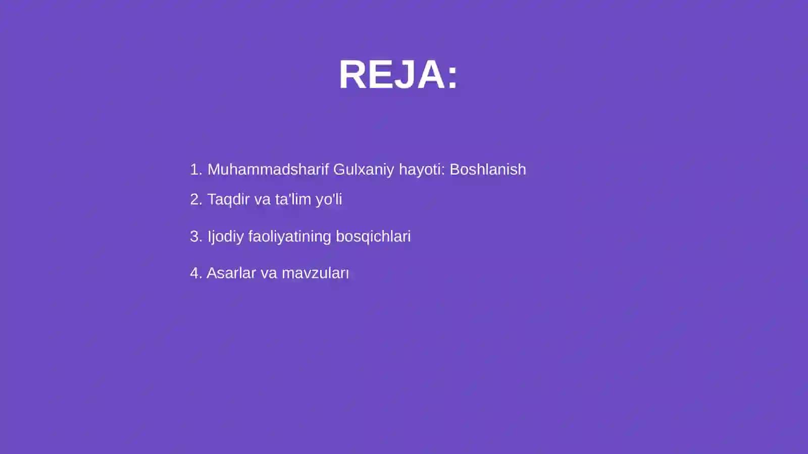 Muhammadsharif Gulxaniy hayoti va ijodi 2