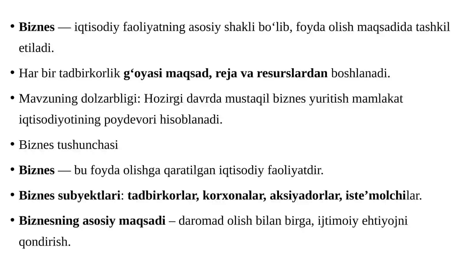 QANDAY QILIB BIZNESNI SHAKLLANTIRISH MUMKIN 2