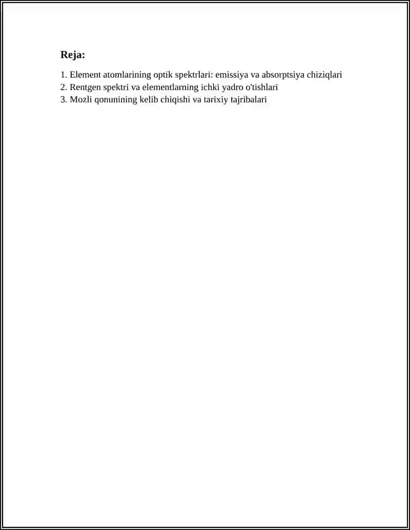 Element atomlarining optik spektrlari 2