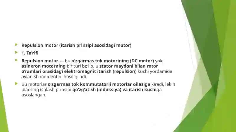 Repulsion motor 2