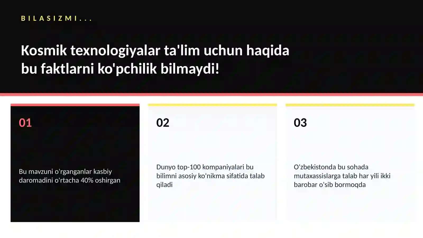 Kosmik texnologiyalar ta'lim uchun 2