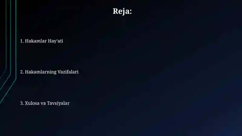 Hakamlar hayʼati va vazifalari 2
