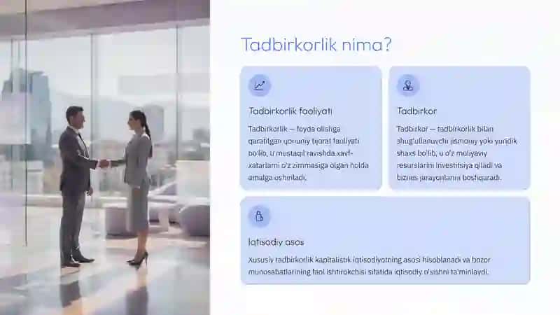 Tadbirkorlik faoliyati va uning vazifalari 2