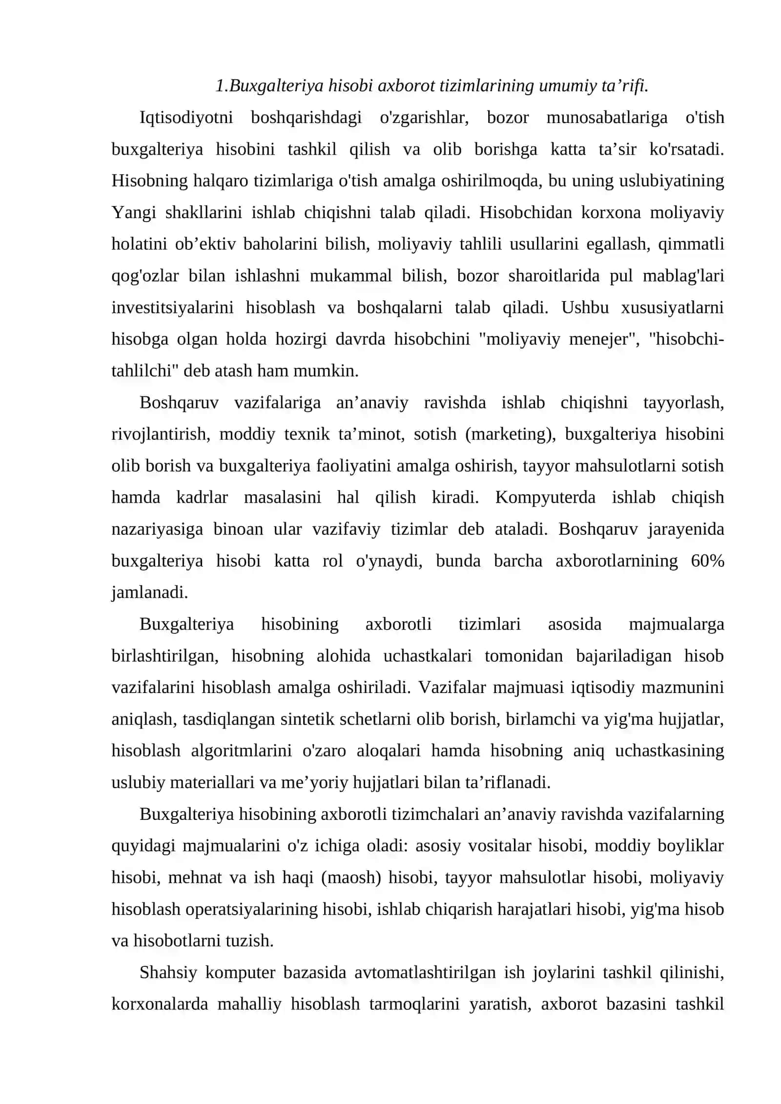Buxgalteriya hisobi axborot tizimlari va texnologiyalari 2