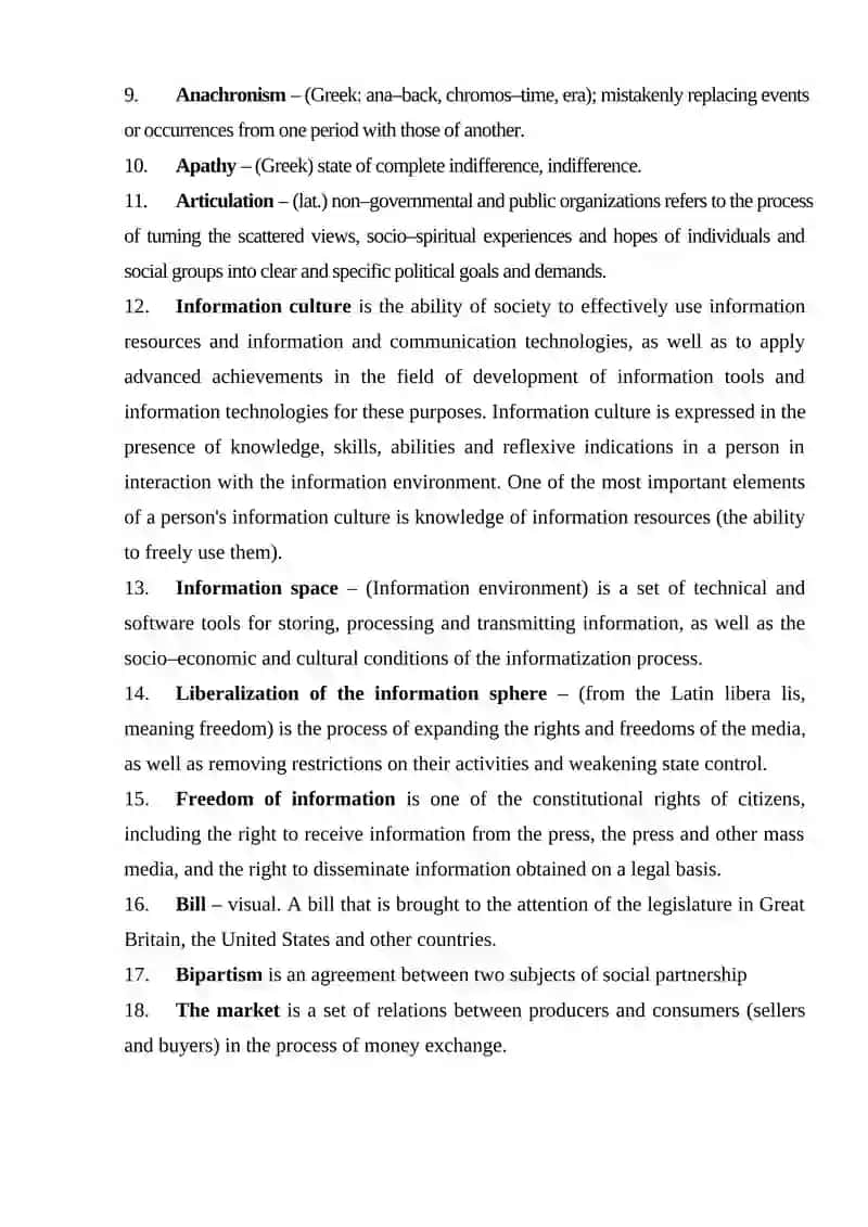 Political glossary 2
