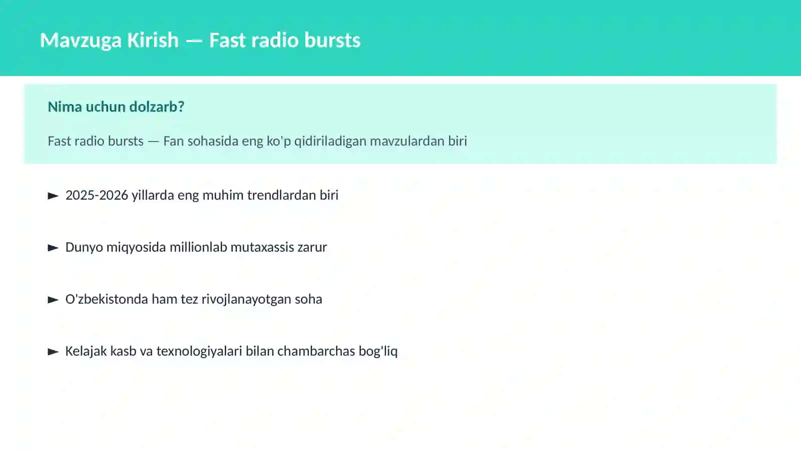 KOSMOSNI TADQIQ 2