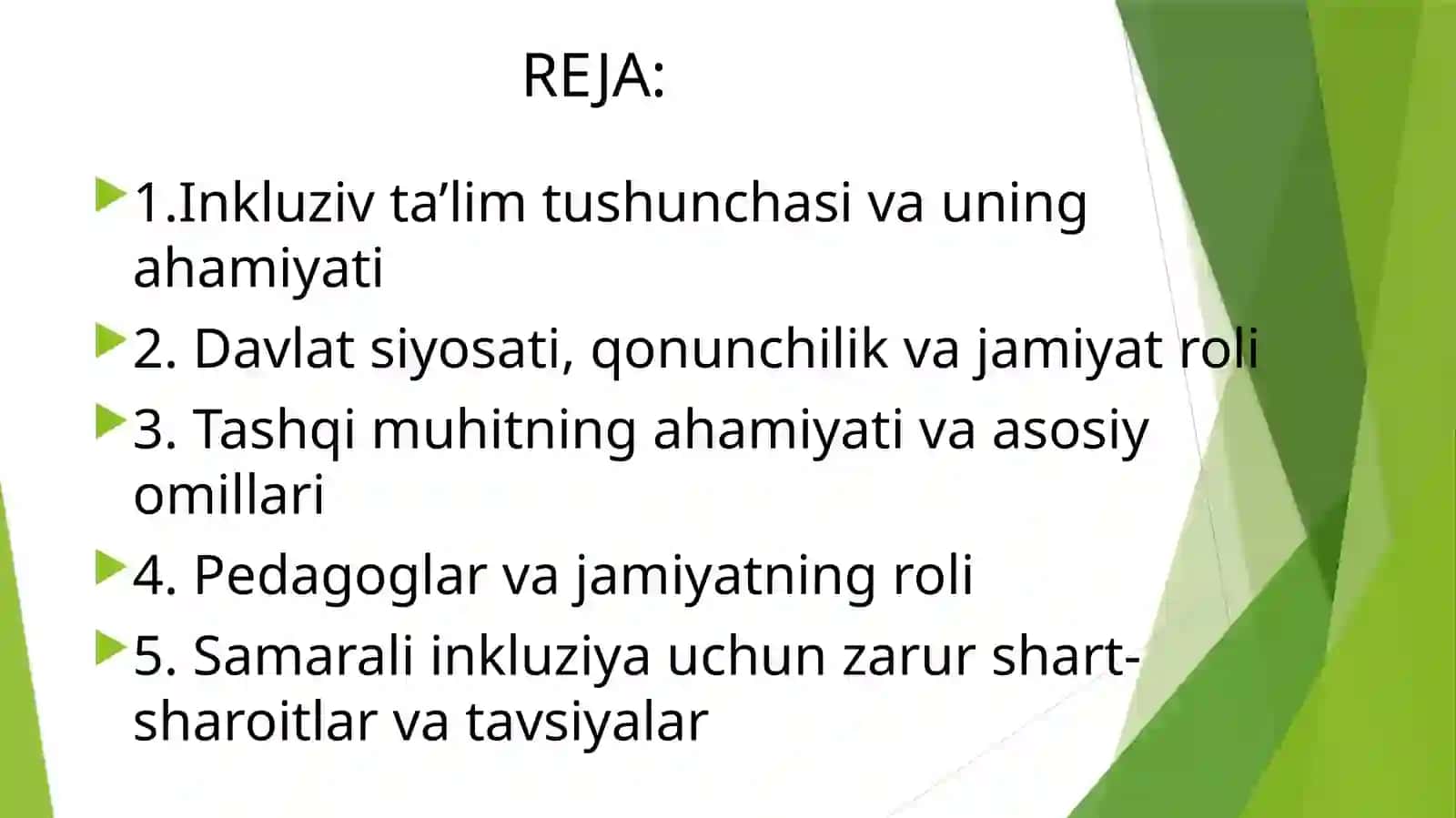 Alohida yordamga muhtoj bolani samarali inklyuziyasi uchun tashqi sharoitlar 2