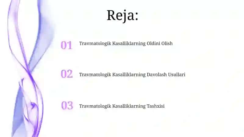Travmatologik kasalliklari haqida tushuncha 2