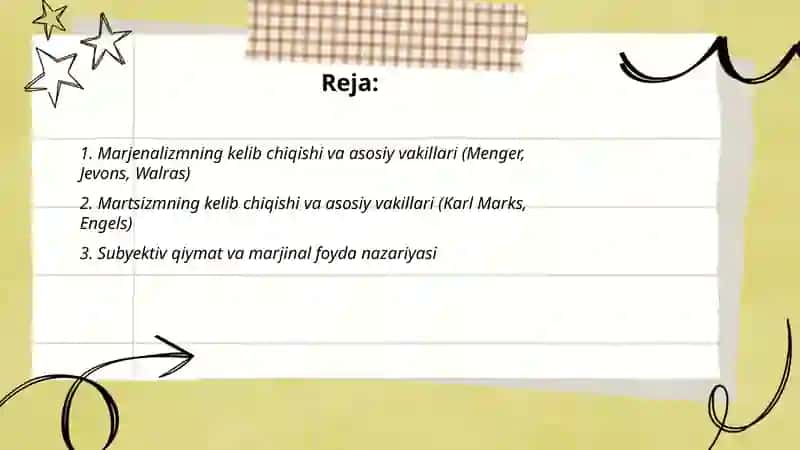 Marjenalizm va Martsizm iqtisodiy taʼlimotlari 2