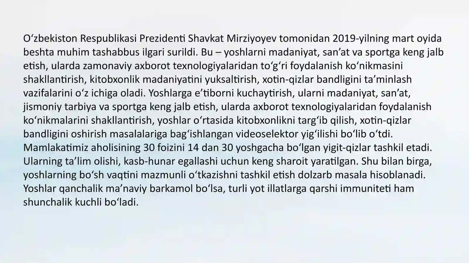 Milliy ma'naviy barkamollik asoslari... 2