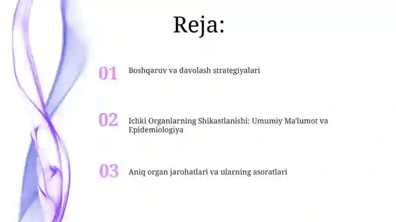 Aniq organ jarohatlari va ularning asoratlari 2
