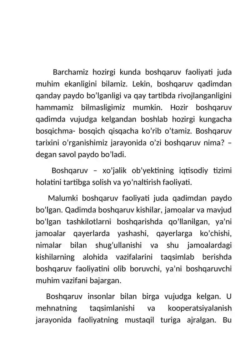 Boshqaruv tarixi 2