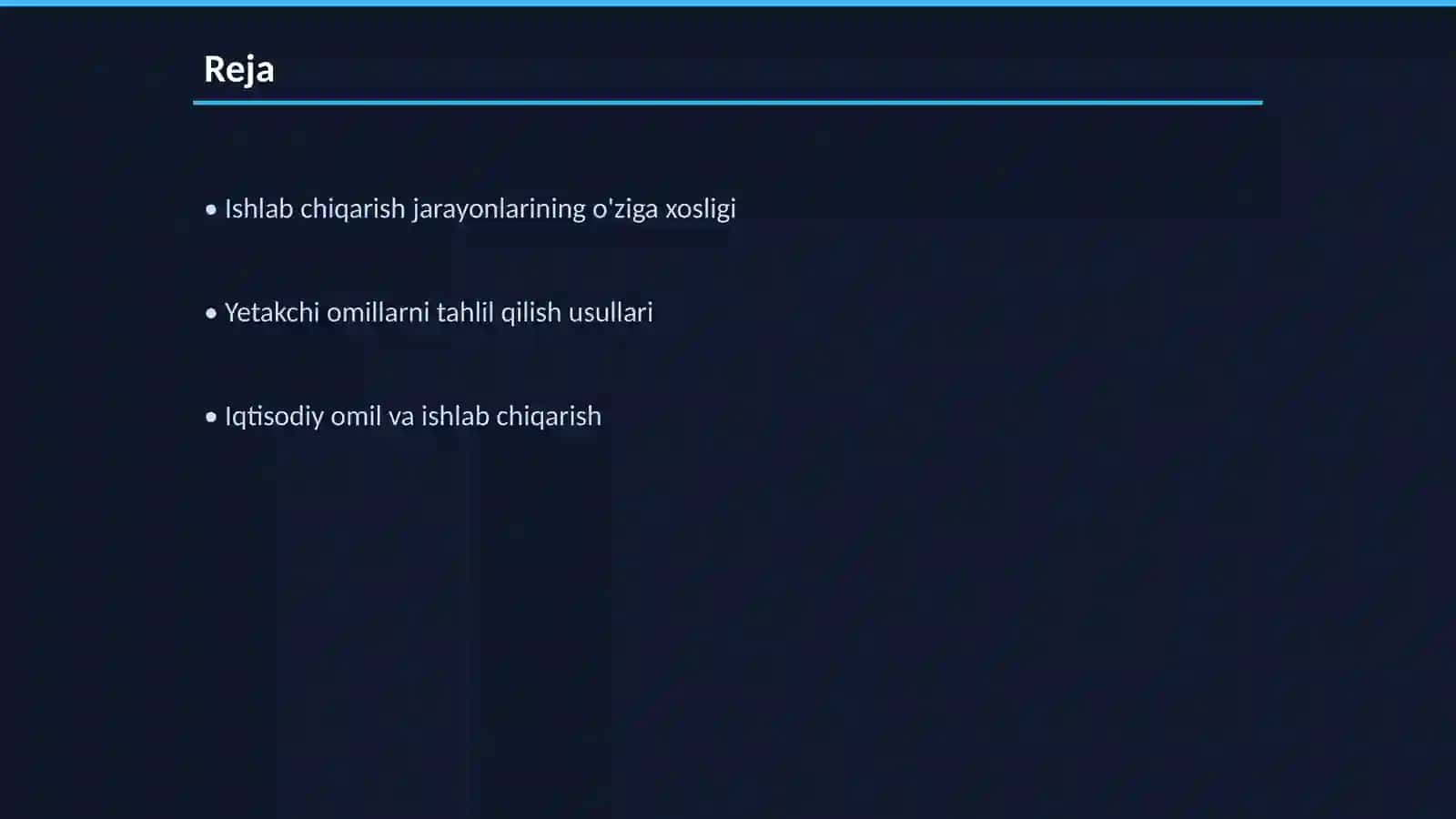 Yetakchi omillarni aniqlash 2