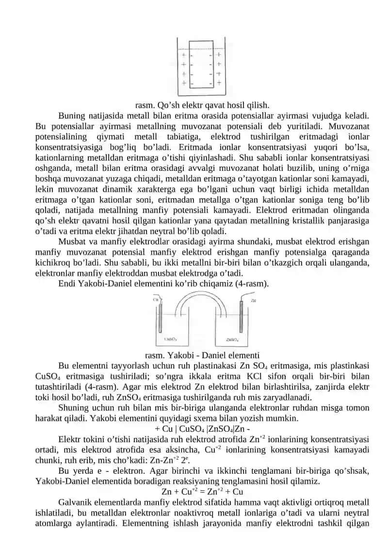 Galvanic Elementlar Elektroliz 2