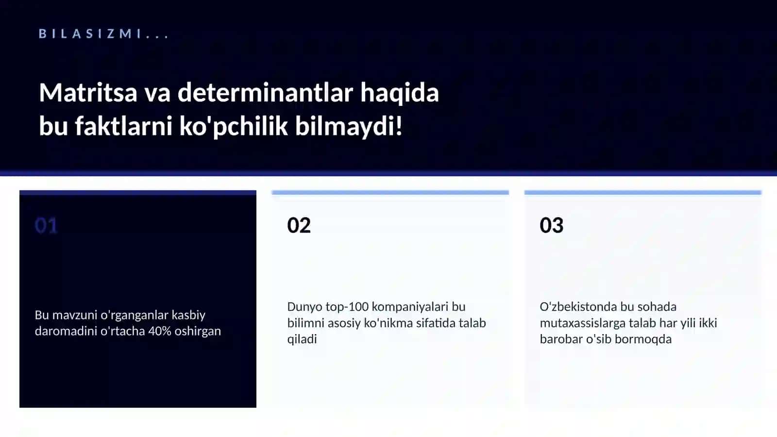 Matritsa va determinantlar 2
