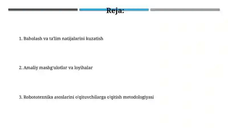 Oʻqituvchilarga robototexnika fani asoslarini oʻqitish metodikasi 2