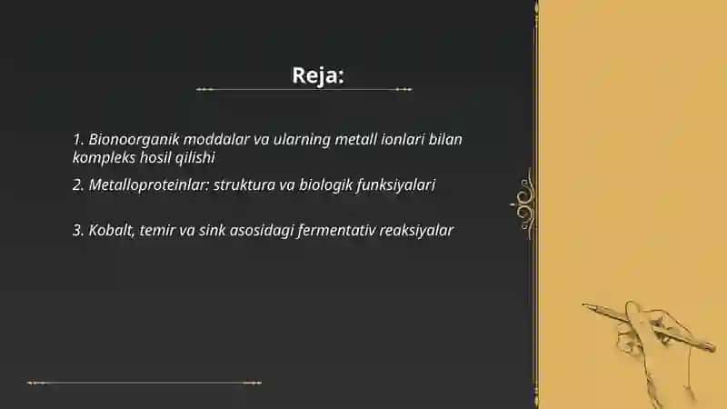 Bionoorganik moddalar 2