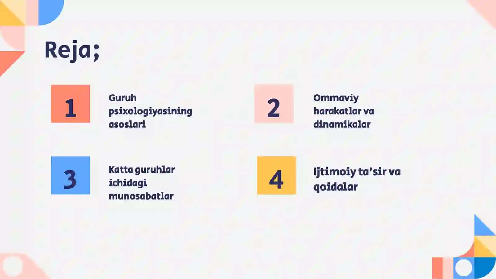 Katta guruhlar va ommaviy ijtimoiy jarayonlar psixologiyasi 2
