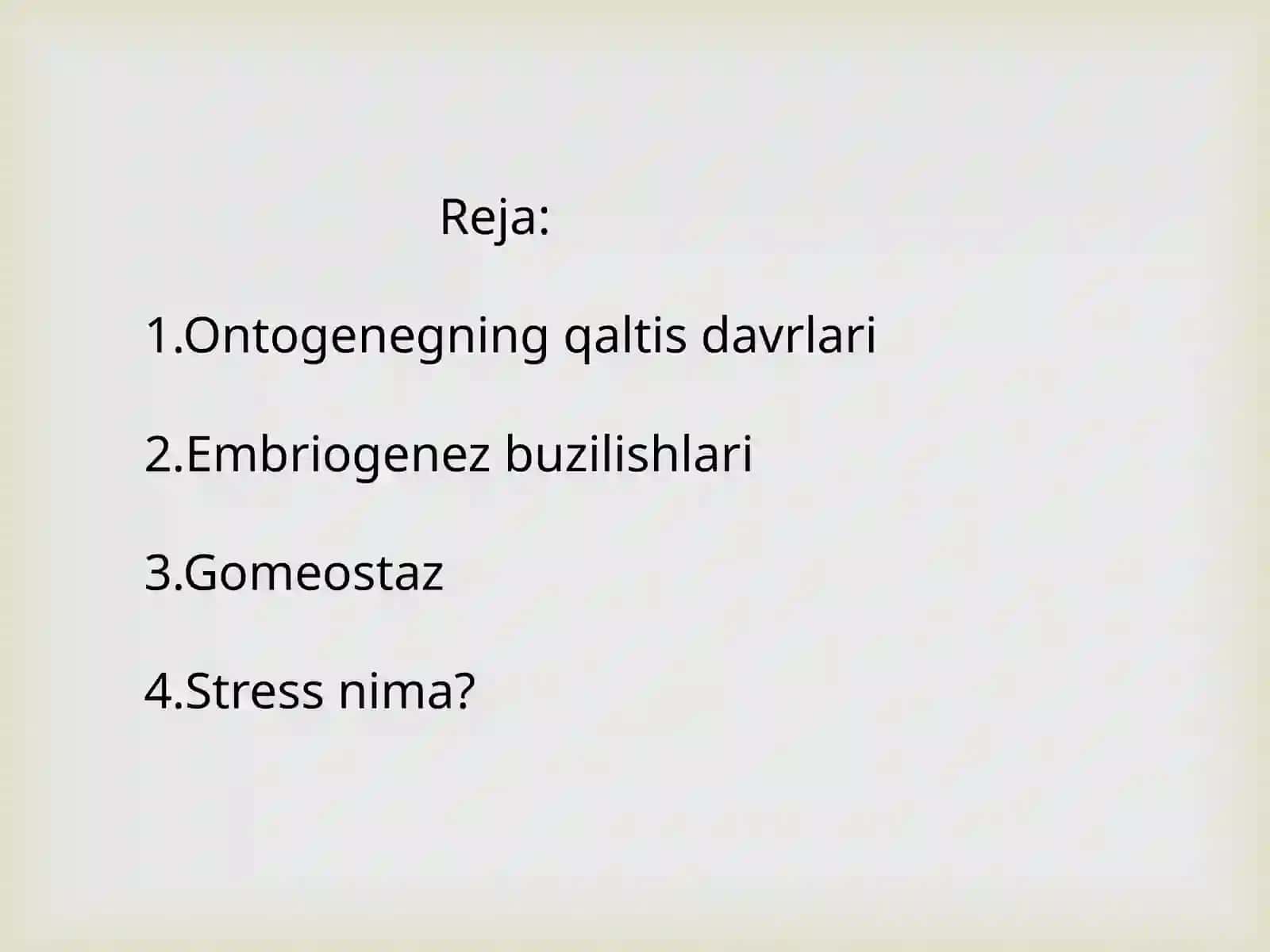 Odam embriogenezining qaltis davrlari 2
