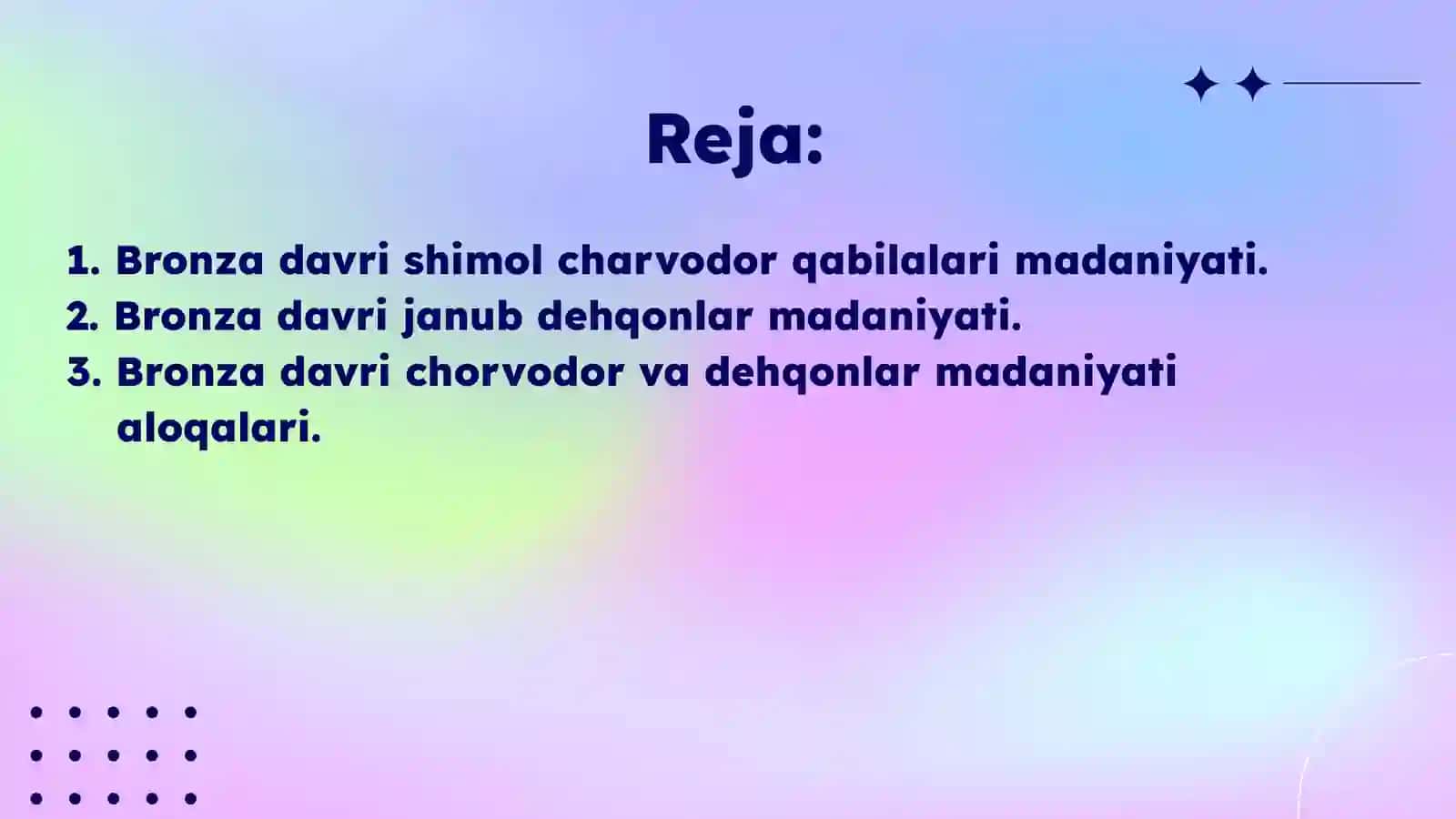 Bronzadavri Shimol Charvodor Qabilalari Madaniyati 2