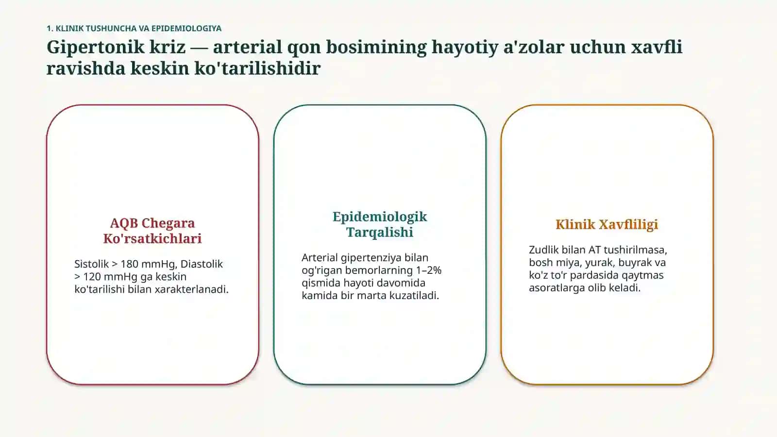 Gipertonik kriz: belgilari va shoshilinch yordam — 15 slayd 2