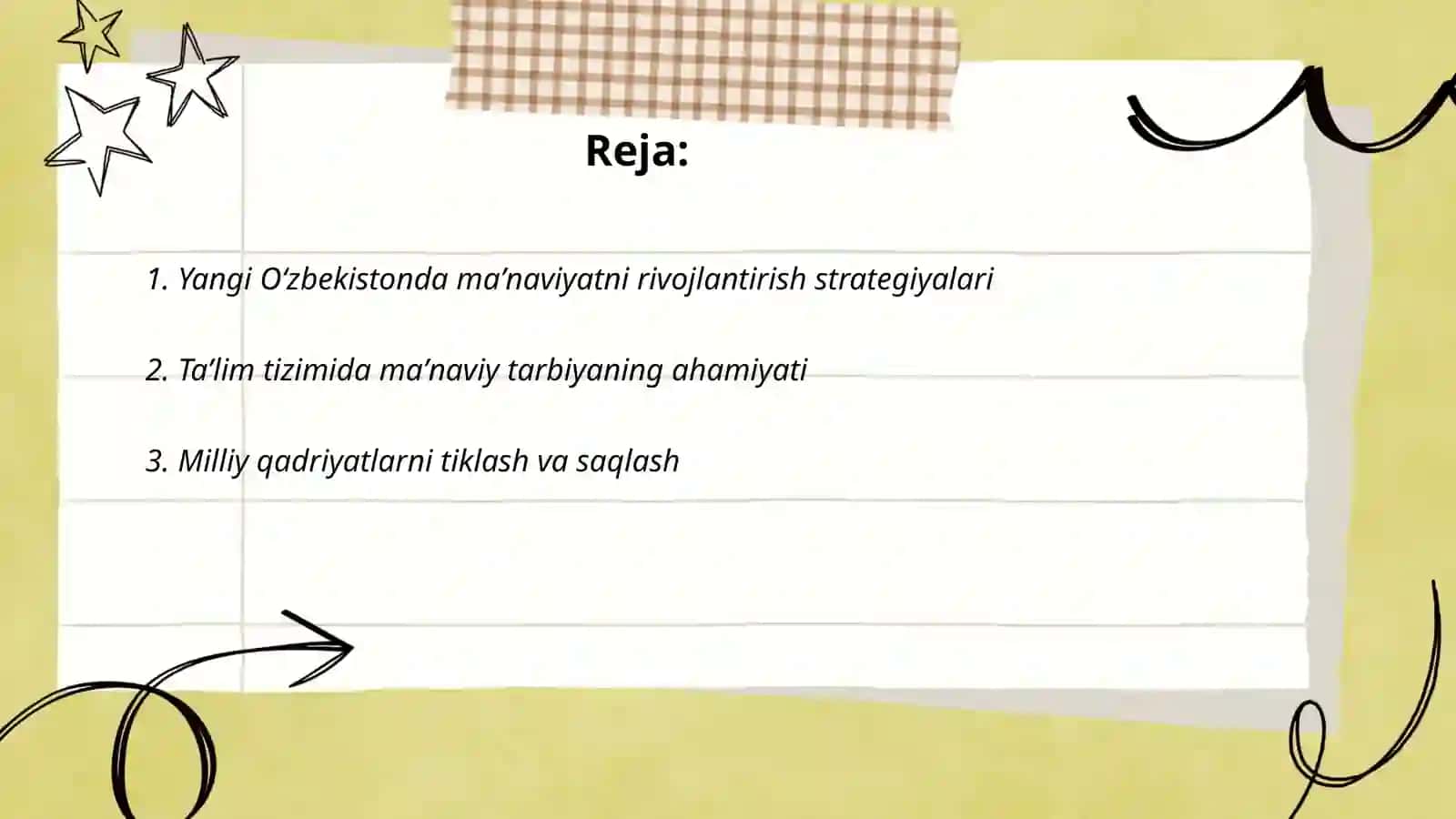 Yangi Oʻzbekistonda maʼnaviyatni rivojlantirish strategiyalari 2