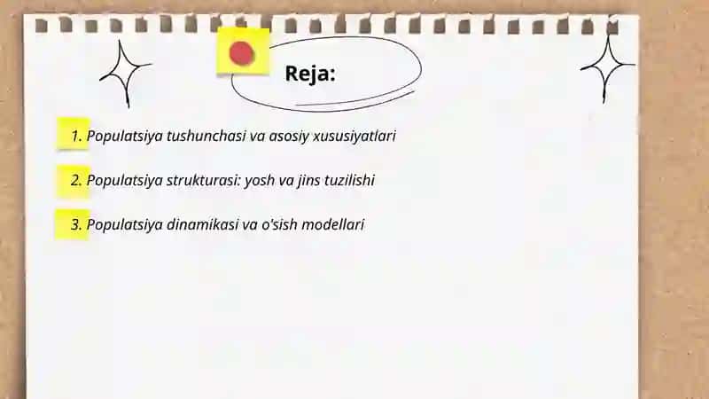 Populatsiya tushunchasi va asosiy xususiyatlari 2