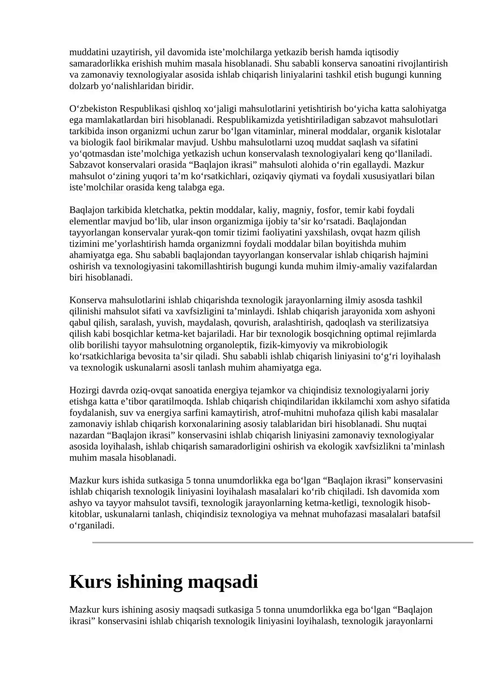 Baqlajon ikrasi konservasi 2