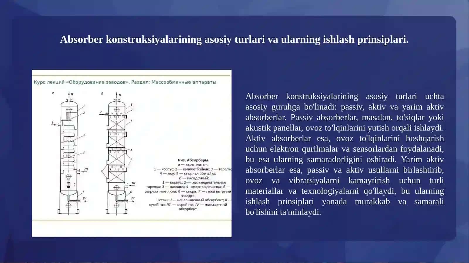 Absorber konstruksiyalarini hisoblash 2
