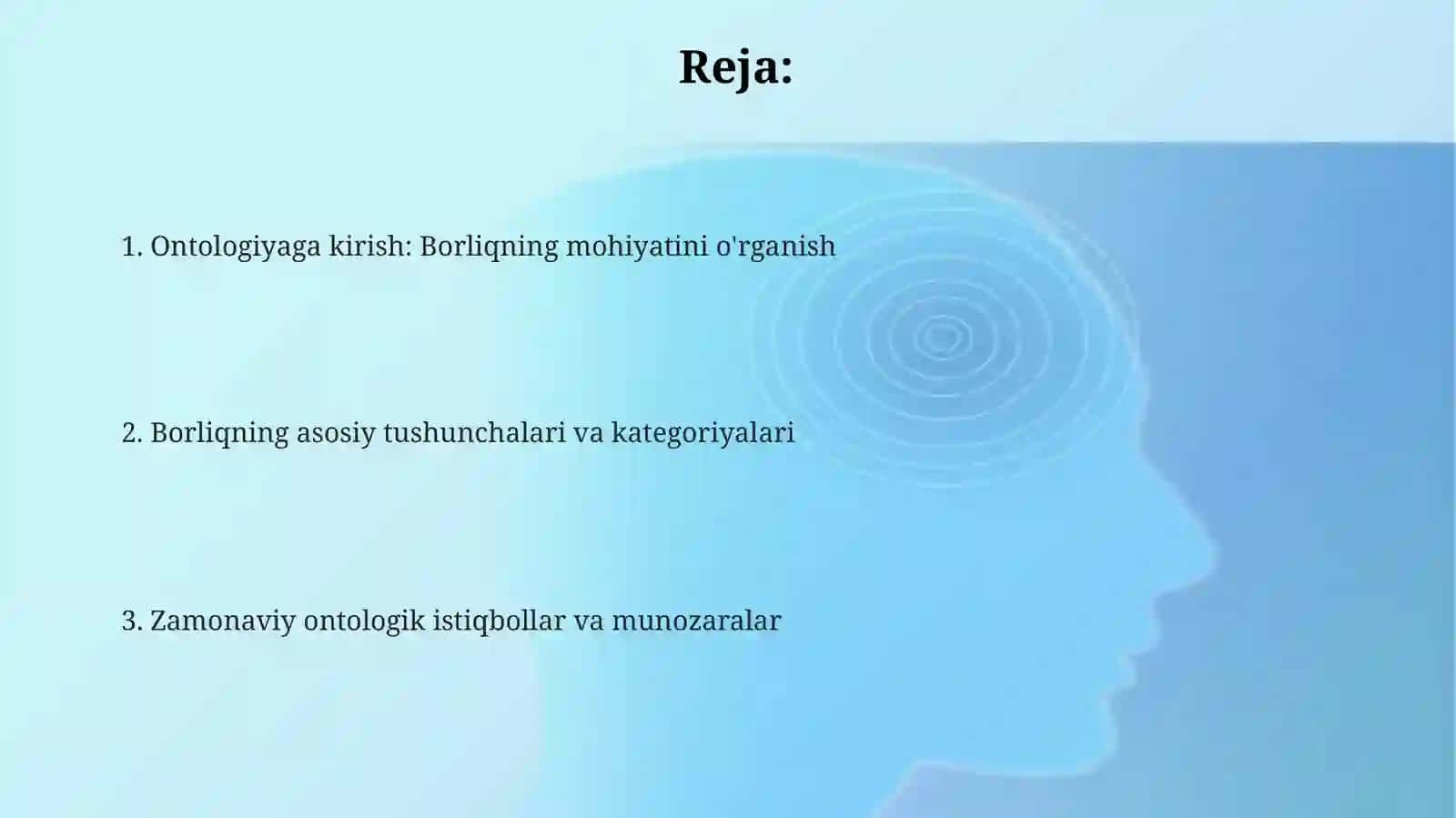 Ontologiyaga kirish: Borliqning mohiyatini o'rganish 2