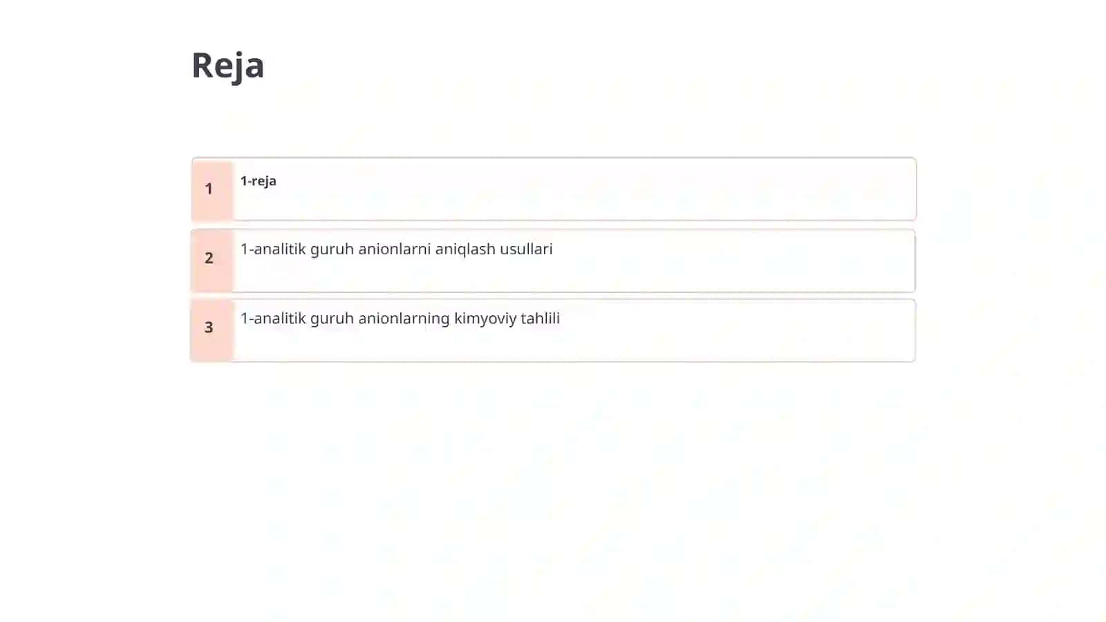 Analitik guruh anionlarni aniqlash 2