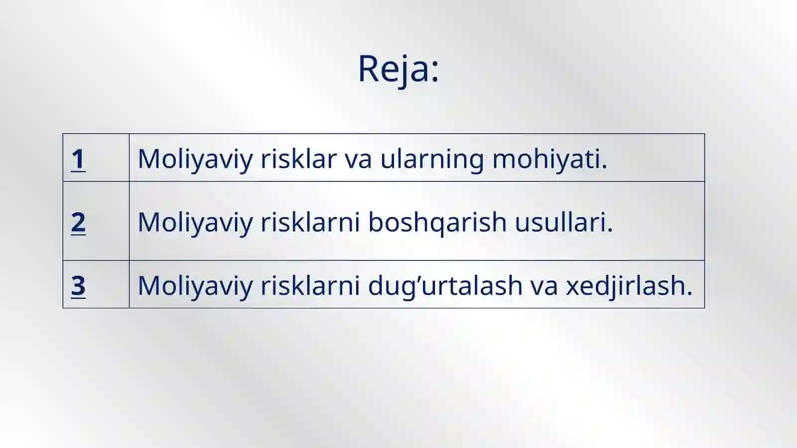 Risklarni boshqarish fani 2