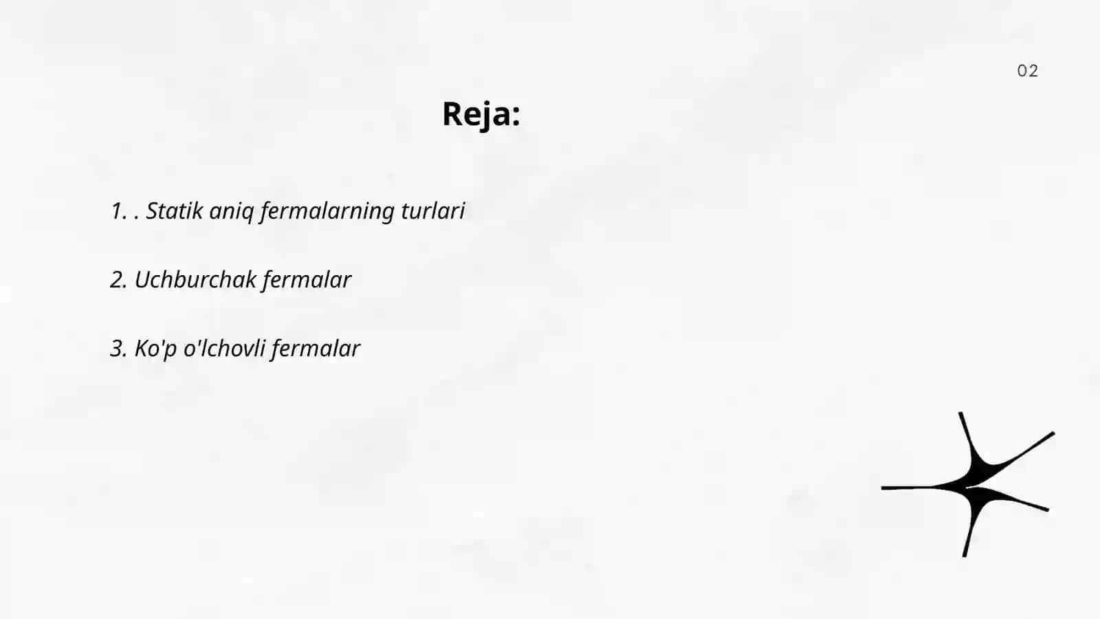 Statik aniq fermalar 2