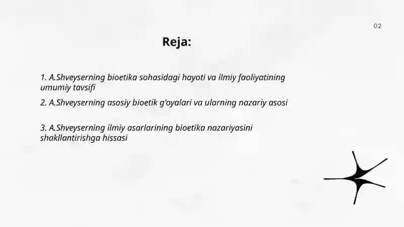Bioetika shakllanishida A.Shveysernadi faoliyati va ilmiy ishlarining ahamiyatini o'rganish 2
