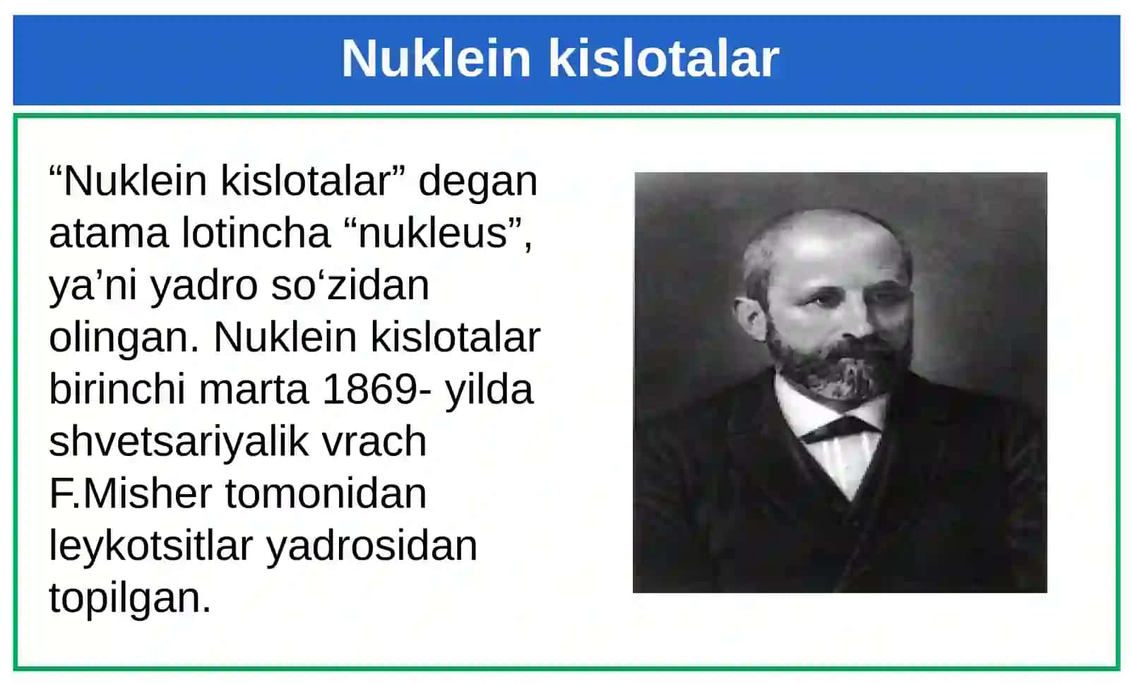 Nuklein kislotalar. Nukleotidlar. DNK 2