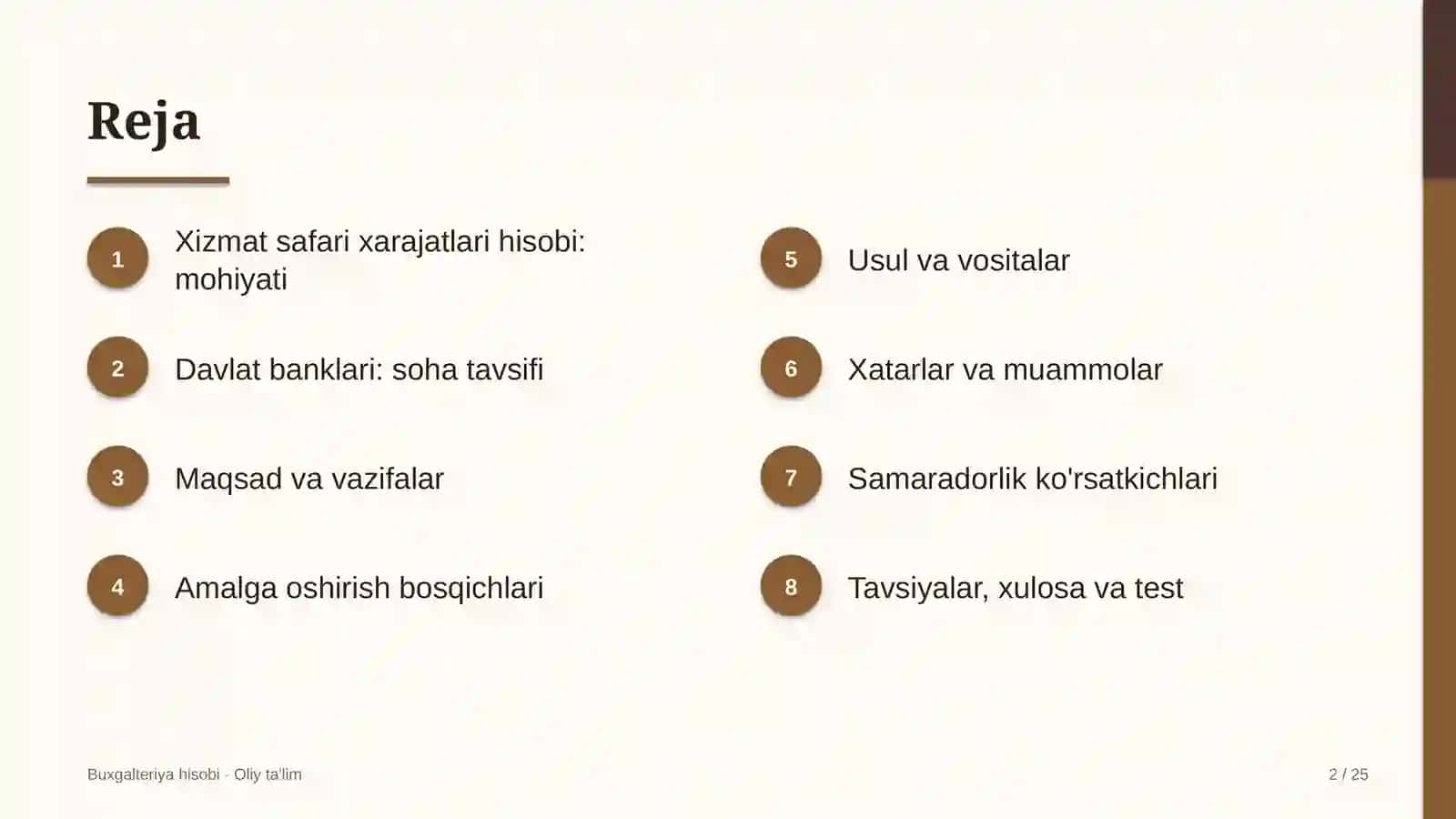 Davlat banklarida xizmat safari xarajatlari hisobi 2